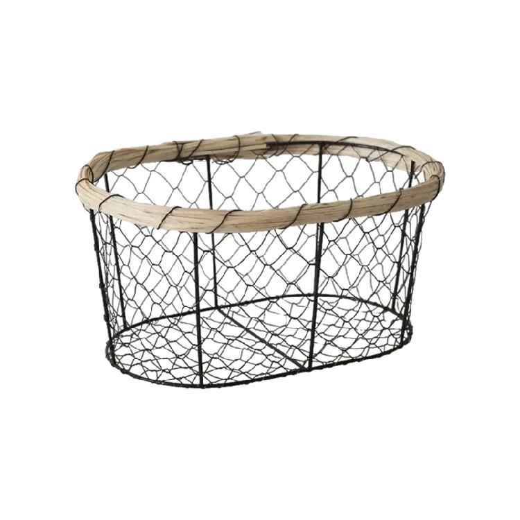 Round/Oval Shaped Wire Basket Space Saving Basket Fruit Holder Decorative Food Storage Solution Kitchen Accessory