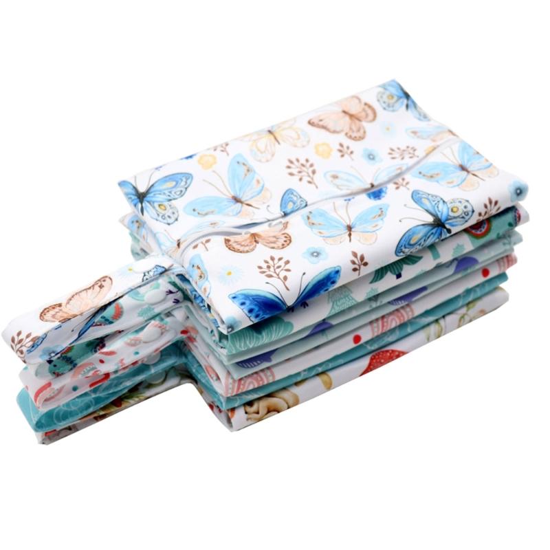 Compact & Lightweight Baby Diaper Bag Cute Cartoon Print Wet Dry Nappy Storage Bag with Handle for Fashionable Parents