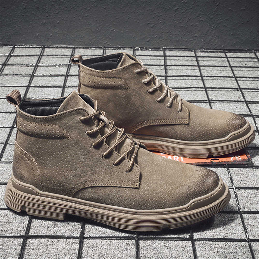 Fashion Round Tip Wide Heel Gray Man Boots Casual Sneakers 46 Men Loafers Shoes Luxury Sports 2025summer Low Offer Festival