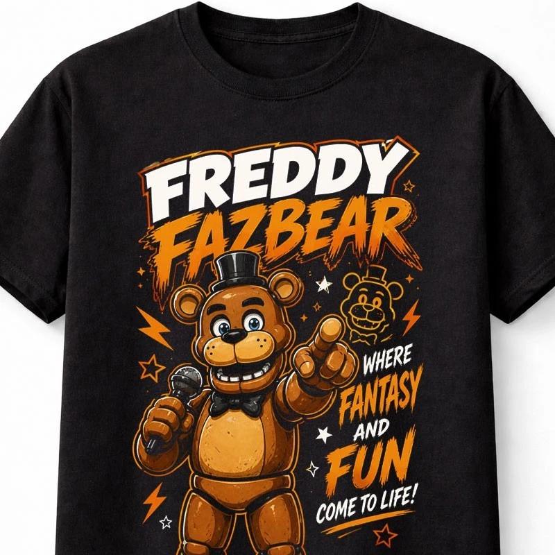 Five Nights at Freddys Freddy Fazbear Graphic Gamer Unisex TShirt S