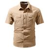Men's 2026 Summer New Quick Dry Workwear Short Sleeve Shirt, Thin Loose Fit Outdoor Casual Half Sleeve Shirt, Trendy Style
