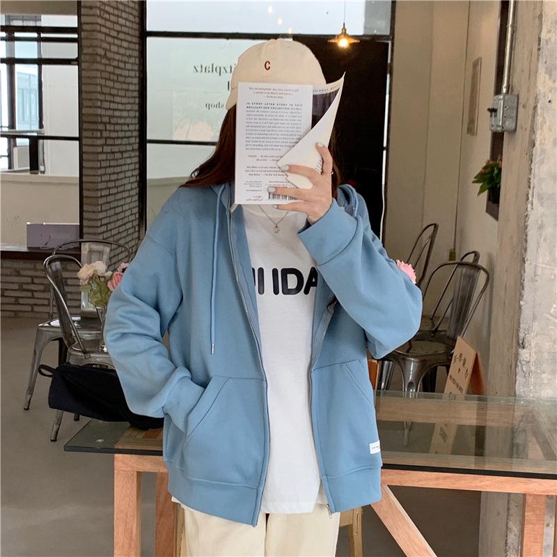 Women's Versatile Thin Hooded Sweatshirt - Korean Style BF and Lazy Fit for Spring, Autumn and Winter