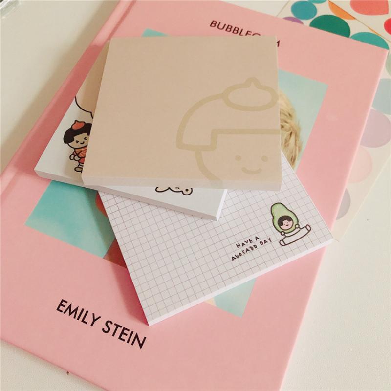 Memo Pad Bread No-sticky Note Paper Grid Square Notepad for Diary Decoration Student Stationery School Supplies
