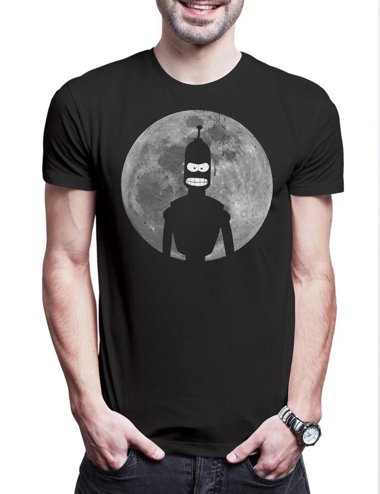 

Robot Moon II Herren T-Shirt Mond Cartoon Robot Bender Comic Bending Rodriguez 4XL