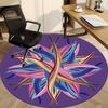 1pc Floral Mandala Office Round Rug, Non-slip, Soft and Durable Office Rug for Interior Decoration, Perfect for Office, Beautiful Decoration yy2603230