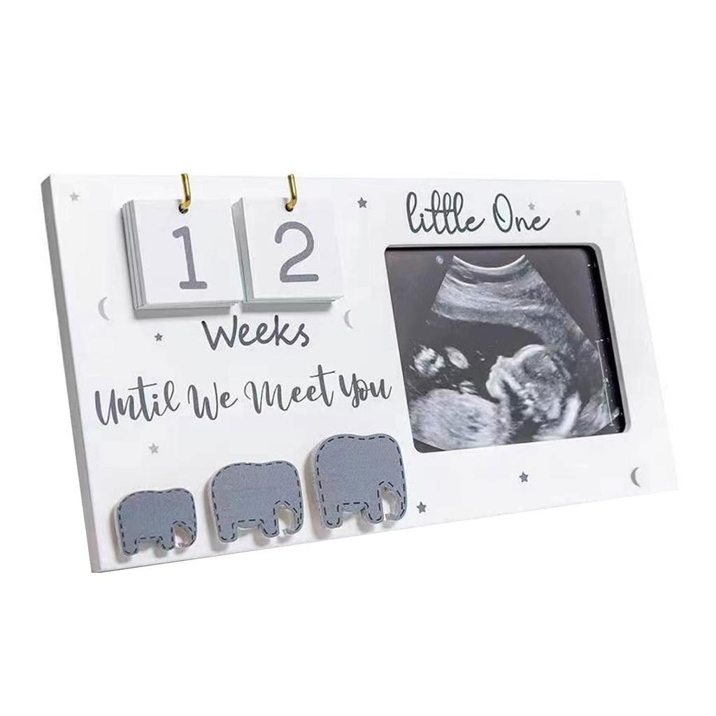 Sonogram Picture Frame Wooden Baby Ultrasound Photo Frame Gender Reveal Pregnancy Announcement Sonogram Photo Frame