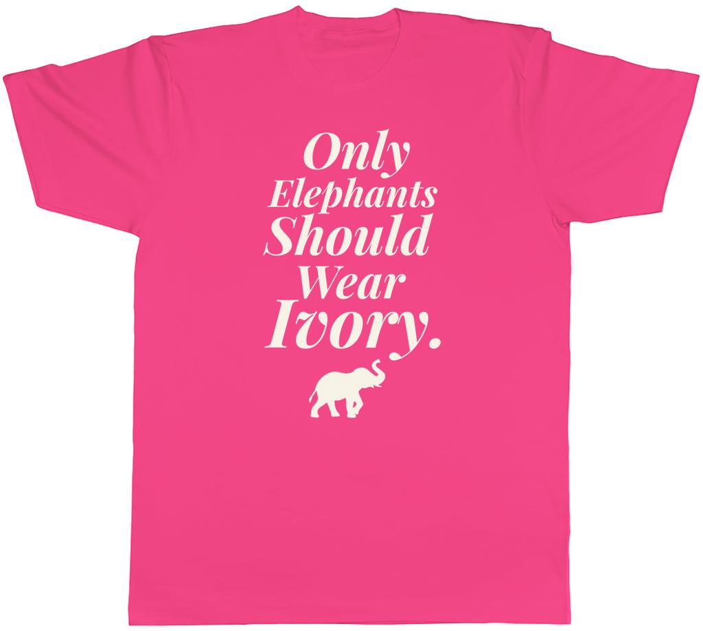 Save the Elephant Unisexs TShirt Only Elephants Should Wear Ivory Tee Gift