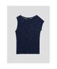 Anggae Wave Knit Top Navy
