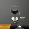 Non-Punch Thickened Stainless Steel Glass Door Stop with Rubber Top - Anti-Collision Limiter for Bathroom or Hotel Entrances