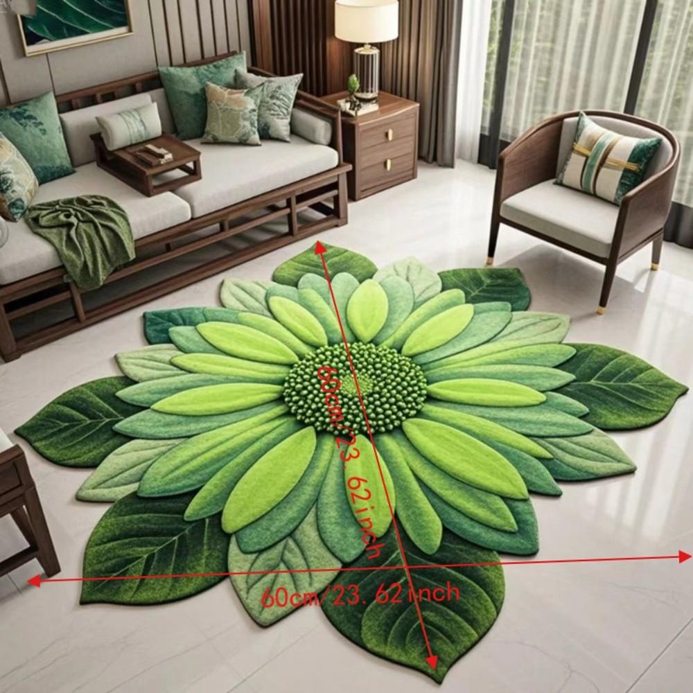 Special-shaped Sunflower Carpet Soft Bathroom Floor Mat Portable Blanket  Home Decoration