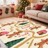 Christmas Tree Gift Carpet Living Room Decoration Yellow Snowman Lounge Rugs Soft Anti-slip Bedroom Bedside Mat Easy Cleaning