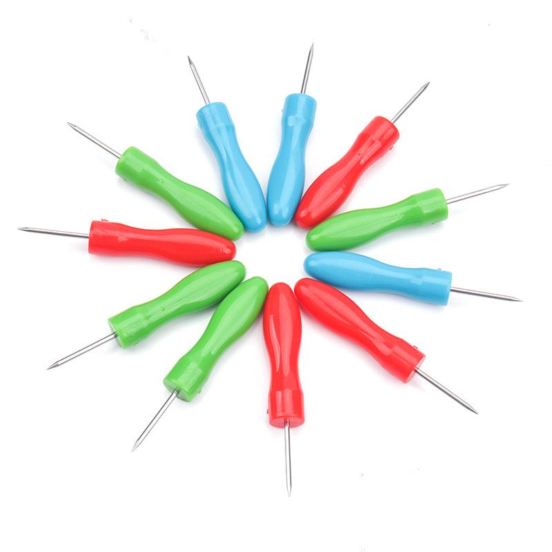 Colorful Mini Plastic Awl Set: Blunt Head Needle Reamer for DIY and Clay Crafts