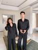 Ice Silk Couple Pajamas - Women's High-End Spring/Autumn Long Sleeve Luxury Home & Outdoor Wear Set (2026)