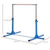 Sbarra Orizzontale da Ginnastica Regolabile in Altezza per Bambini, Bambini Junior Kip High Bar Fitness, Blu
