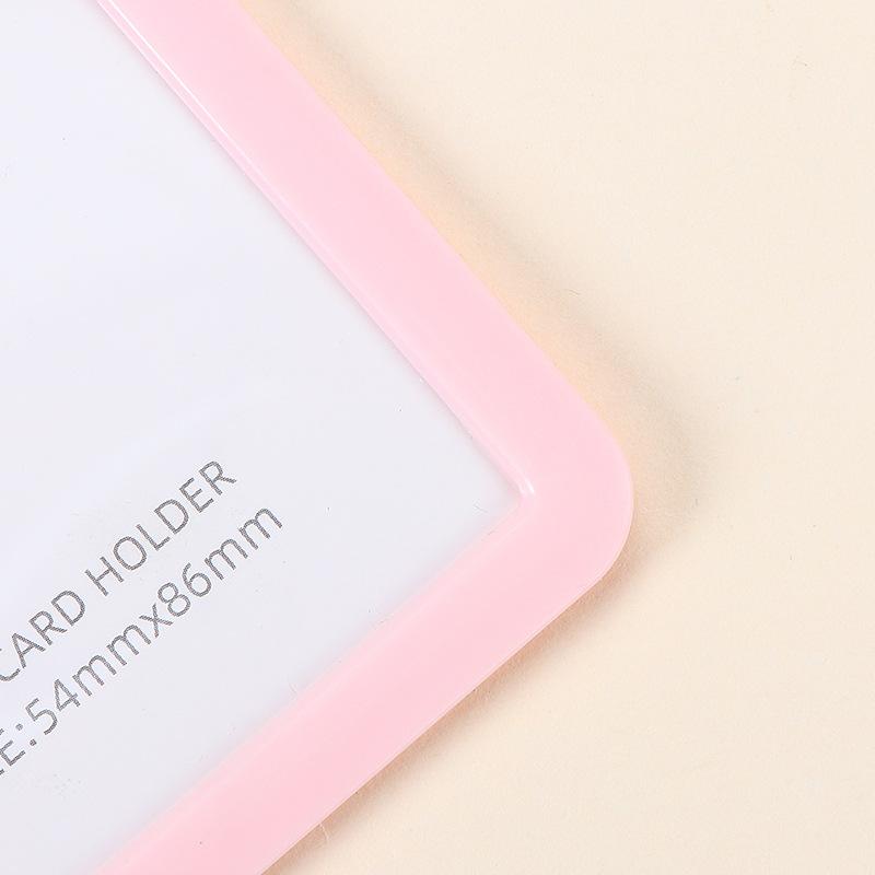 Card Holder Lanyard Abs Plastic Work Id Double-Sided Badge Anti-Drop Work Card Lanyard Universal Card Holder