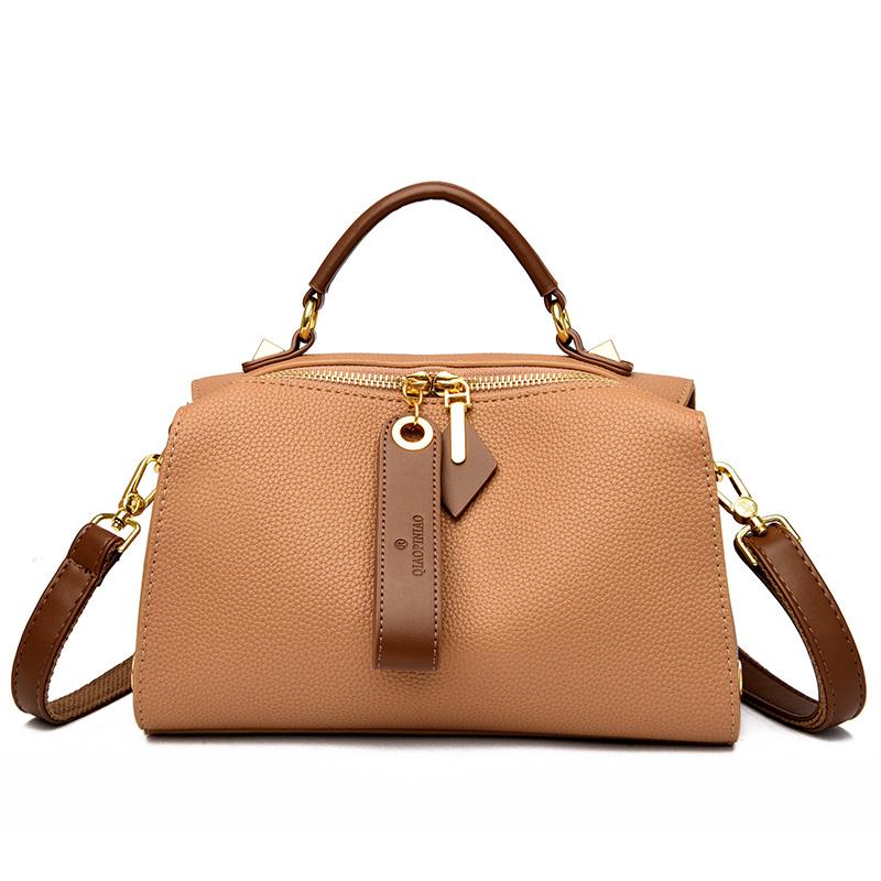 Hohe Qualität Einfarbig Leder Schulter Umhängetasche Für Frauen 2023 Luxus frauen Handtasche Designer Weibliche Messenger Tote Sac