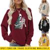 Fun Fashion Crewneck Sweatshirt: "Sorta Merry, Sorta Scary" Long-Sleeve for Autumn/Winter