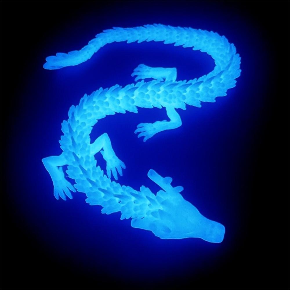 

Светящиеся 3D-печатные фигурки драконов, декоративная игрушка, многошарнирная подвижная шарнирная игрушка-дракон для домашнего автомобиля, настольное украшение 30CM