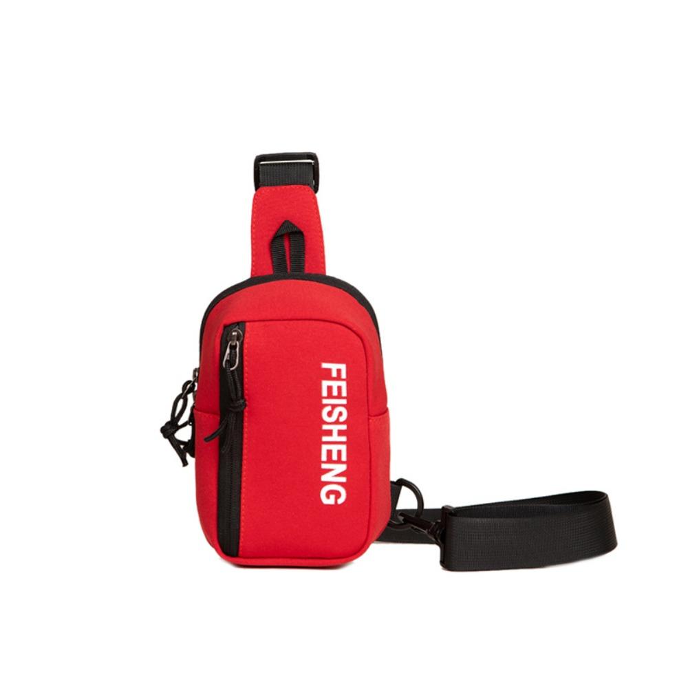 

Multifunctional Men s Chest Bag Nylon Sports Waist Bag Fashion Shoulder Crossbody Bag Business красный