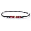 Good Luck Beads Anklet Jewelry Accessories Women's Red Rope Foot Rope Red Garnet Personality