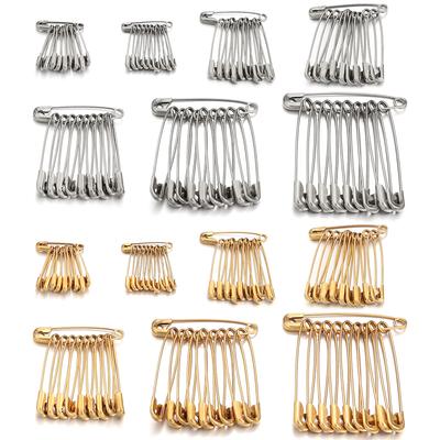 10 Stück/Packung Edelstahl Sicherheitsnadeln 20-56mm Goldfarbe Broschen für DIY Heimhandwerk Kleidung Nähen Hilfswerkzeug 2030
