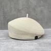 Fashion Summer Celebrity Elegant Stereotype Fine Straw Fedoras Letter Beret Women'S Tourism Retro Casual Painter Hat