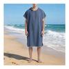 Men's and Women's Sauna Poncho with Through Pocket, Quick Drying, Water Absorbent, Cold Protection, Changing Towel, Sauna, Long Sleeve, Thick,
