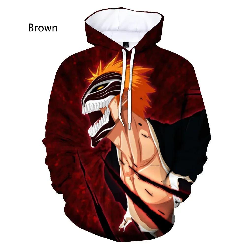 Nová móda Bělidlo 3D potisk Mikina Anime Ichigo Kurosaki Pánské Dámské Ležérní Topy s dlouhým rukávem