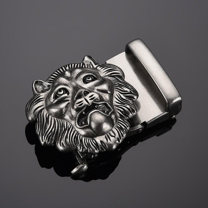 Men's Retro Leather Belt with Chinese Dragon Alloy Automatic Buckle