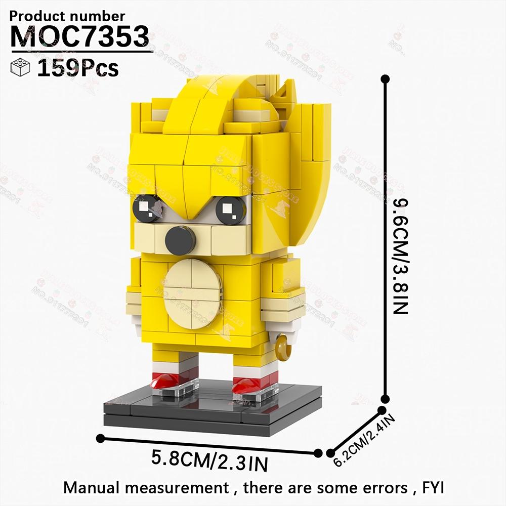 Seria Jocuri MOC Ariciul Albastru Blocuri de Construcție Robot de Curse Creativ Model Personaj Cap Pătrat Cărămizi DIY Jucării Cadou Pentru Copii