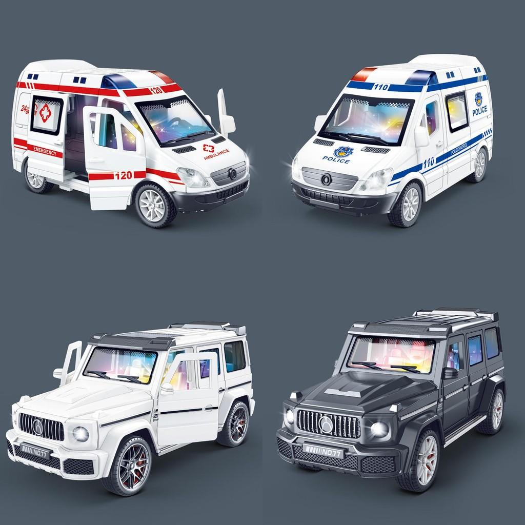 Childrens Inertia Light Sound Toy Car With Open Doors Emergency Police Suv For Educational Play