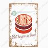 Vintage Pizza Tin Plate for Home Decor, Coffee, Donuts, Pizza, American, Kitchen, Home Decor, American Diner, Wall Posters, N375