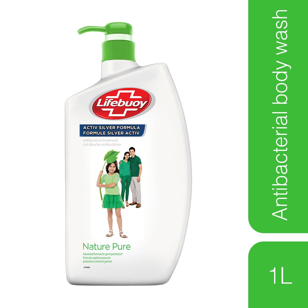LIFEBUOY Nature Pure Body Wash 1L Natural Clean Freshness And Germ Protection For Daily Shower Care