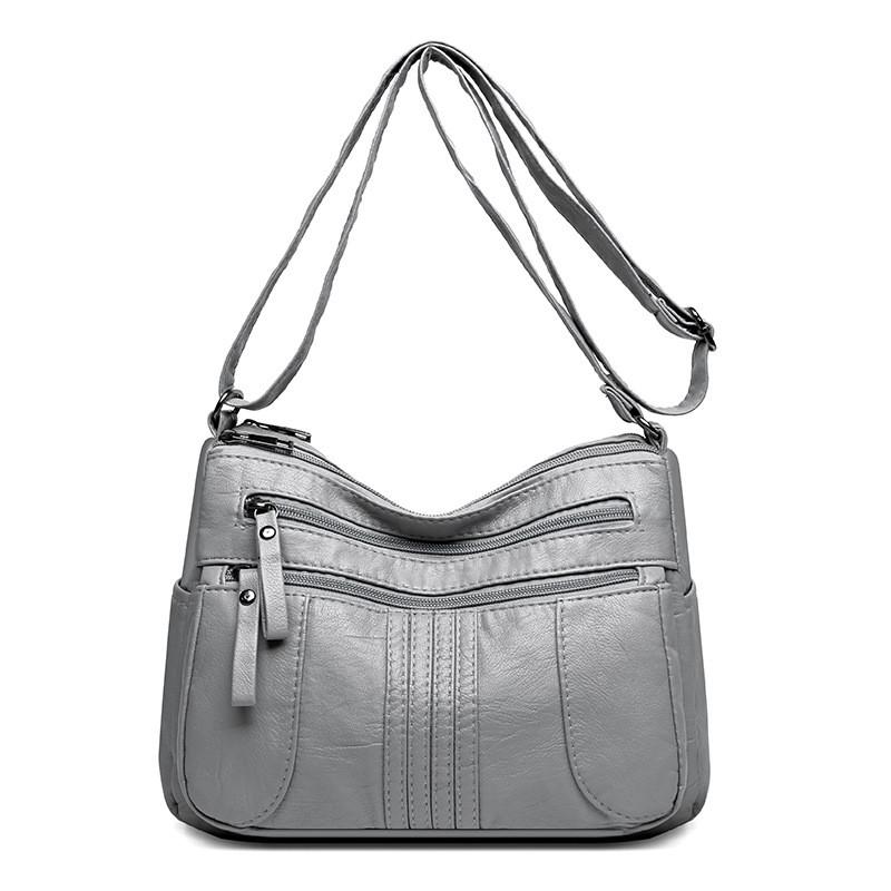 Klassische Polyestertasche für Damen mit Reißverschluss und Innentasche für den täglichen Gebrauch