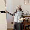 Stand-up collar jacket for women's new warm women's outer wear for small people with bread cotton vest puff black