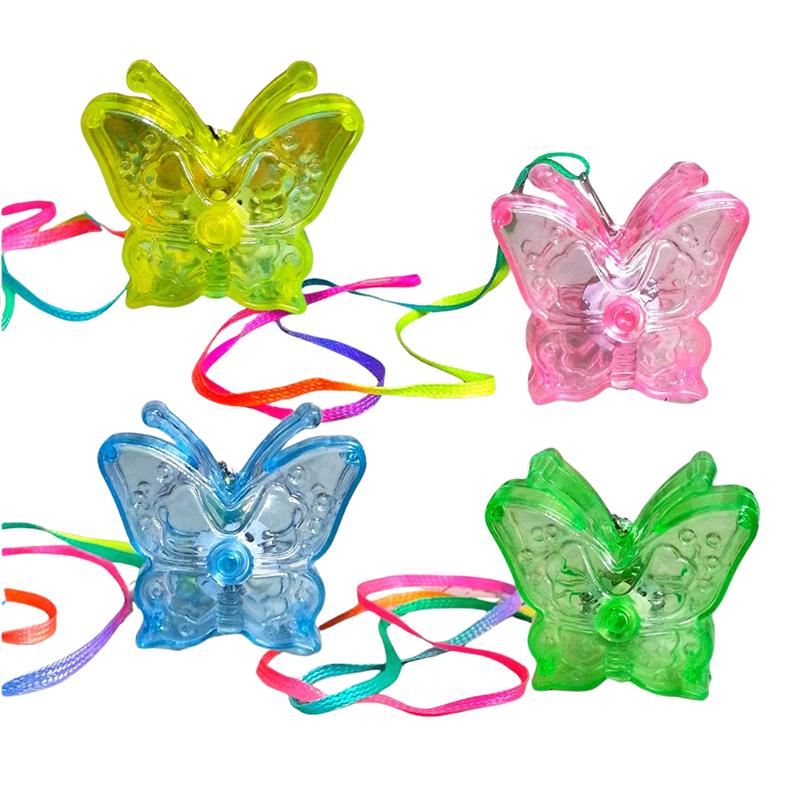 LED Light Up Necklaces Glow in The Dark Flashing Butterfly LED Pendant Necklace for Kids Luminous Party Favors 12PCS