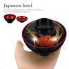 New With Lid Miso Soup Bowl Double Color Soup Container Soup Bowl with Lid Maple Leaf Japanese Rice Bowl Dining Accessories