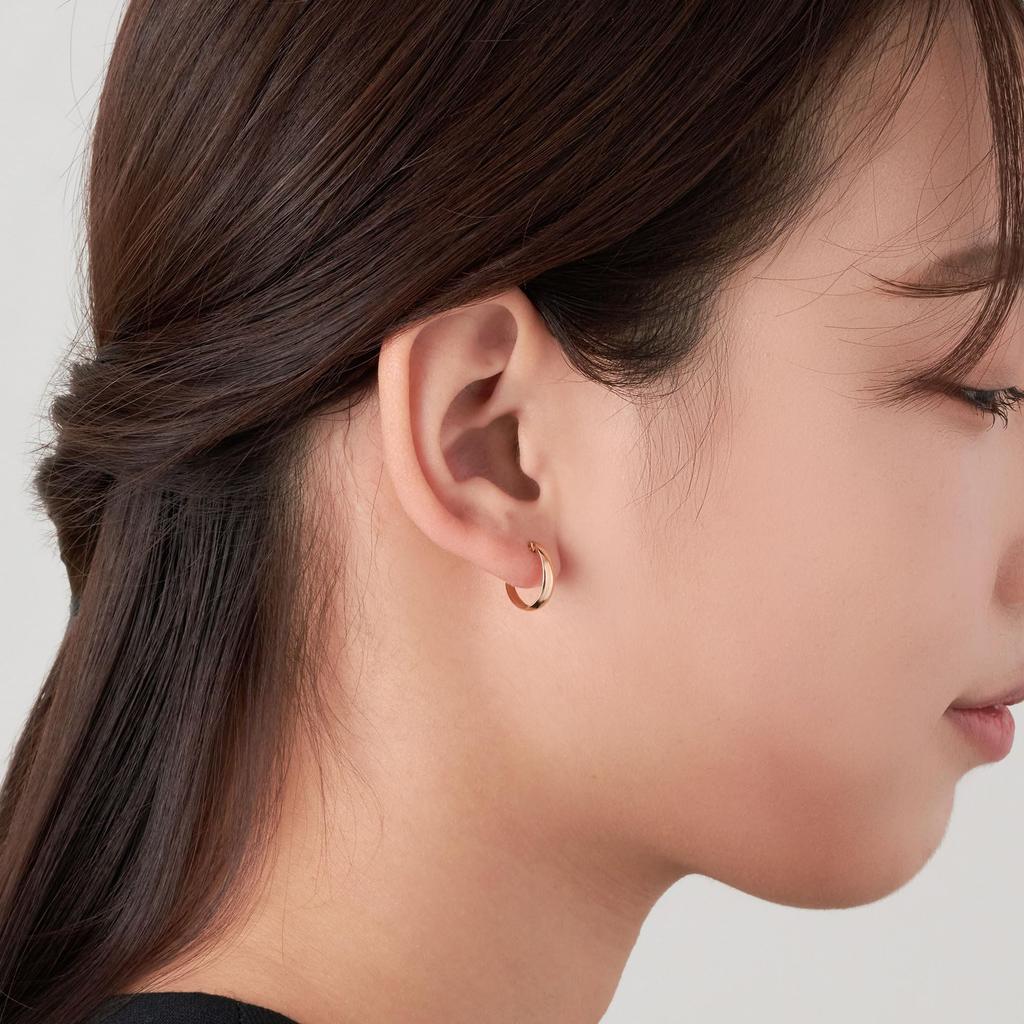 Vendome Aoyama K18PG Pink Gold Hoop Earrings AGAA1594 PG [Official]