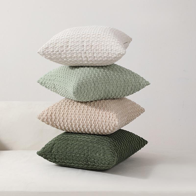 Soft Velvet Double-sided Design Sofa PILLOWS, Office Backrest PILLOWCASES, Bedside CUSHHION COVERS, Durable,  Bed Decoration.