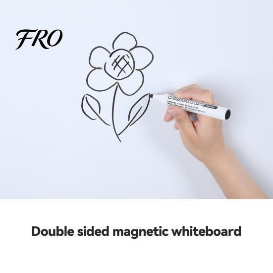 Magnetic Standing Easel Board 40x28 Inch Reversible Whiteboard/Chalkboard On Wheels, Height Adjustable, 2-in-1 Mobile Whiteboard Rolling for