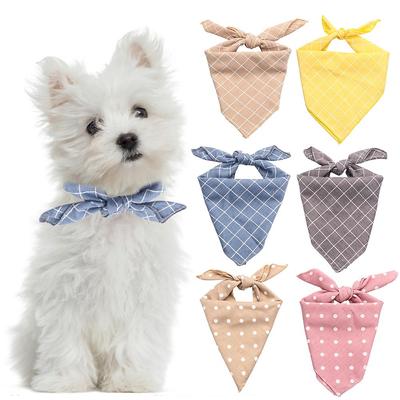 Niedliche Welpen Halstuch Punkte Lätzchen Plaid Haustier Halsbänder Hund Schal Katze Halstuch Haustier Bandanas
