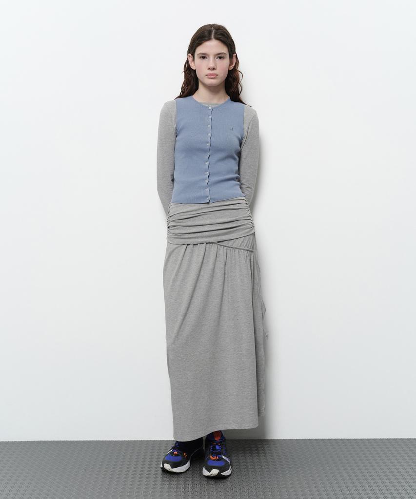 Daiaegeuneol Flower Button Knit Vest (Blue)
