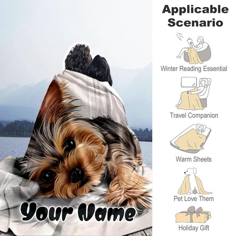 1PC Custom Name "Yorkie's Soft Blanket"