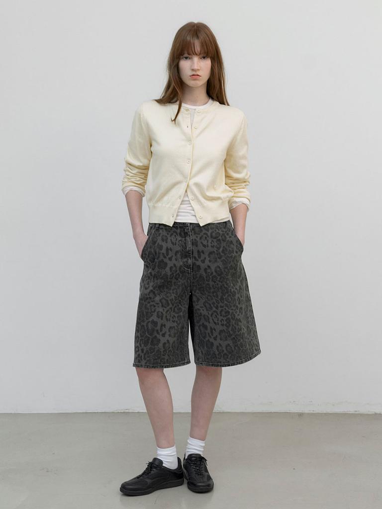 Atelier Nine Leopard Bermuda Pants (Pt-5756)