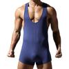 Mens Wrestling Singlet Tank Top Gym Workout Home Bodysuit Cotton Blend