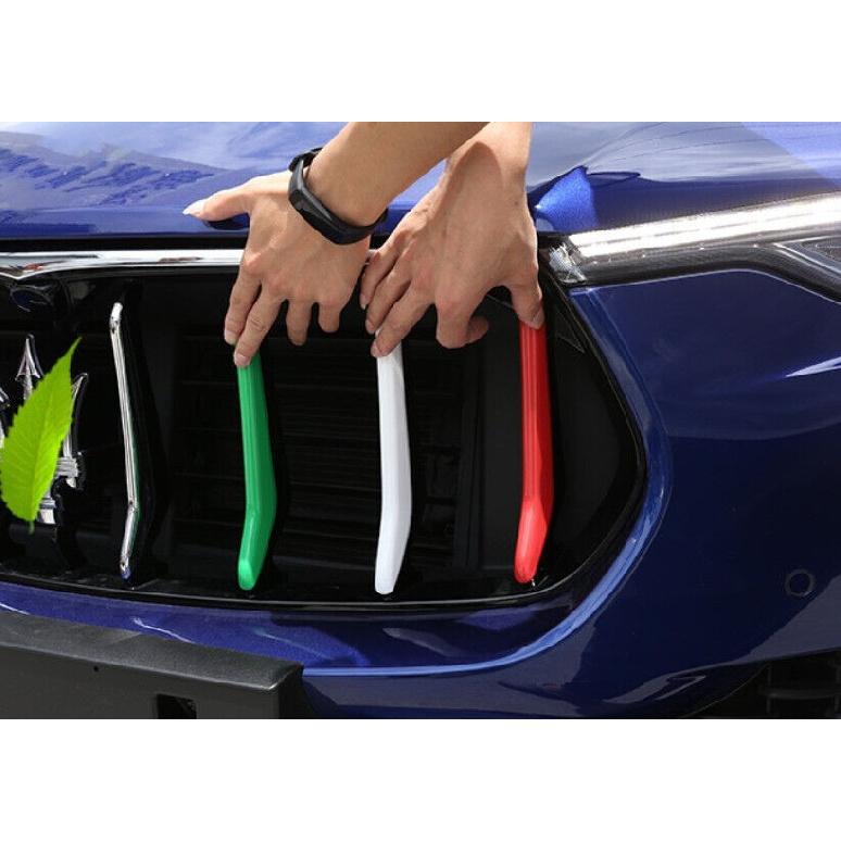 For Maserati Levante 2017-2024 ABS 3-Colors Front Grille Grill Mesh Strip Cover