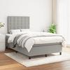 3142081 vidaXL Divan Bed with Mattress Light Grey 120x200cm Fabric