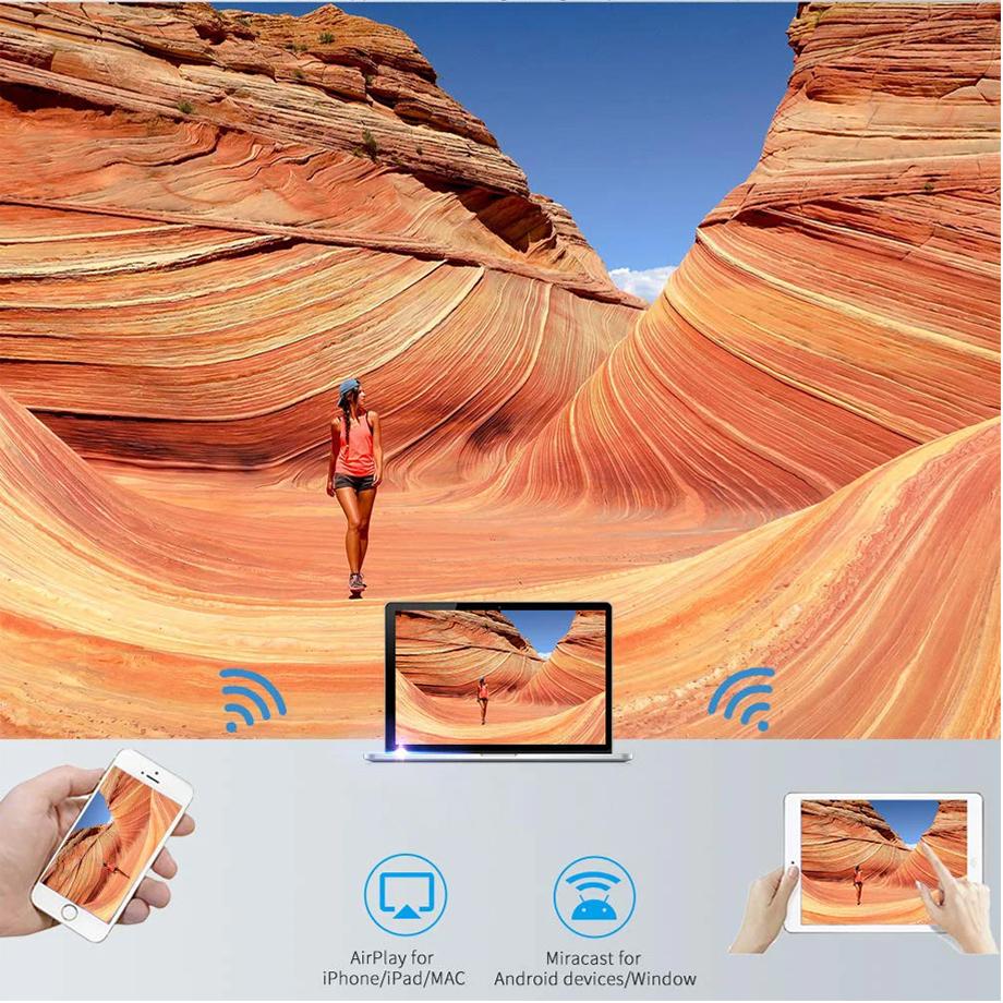 Full HD 4K 3D Smart Projector Auto Focus Android 9.0 5G Wifi DLP Proyector 10500mAh Battery Mobile Smartphone Beamer