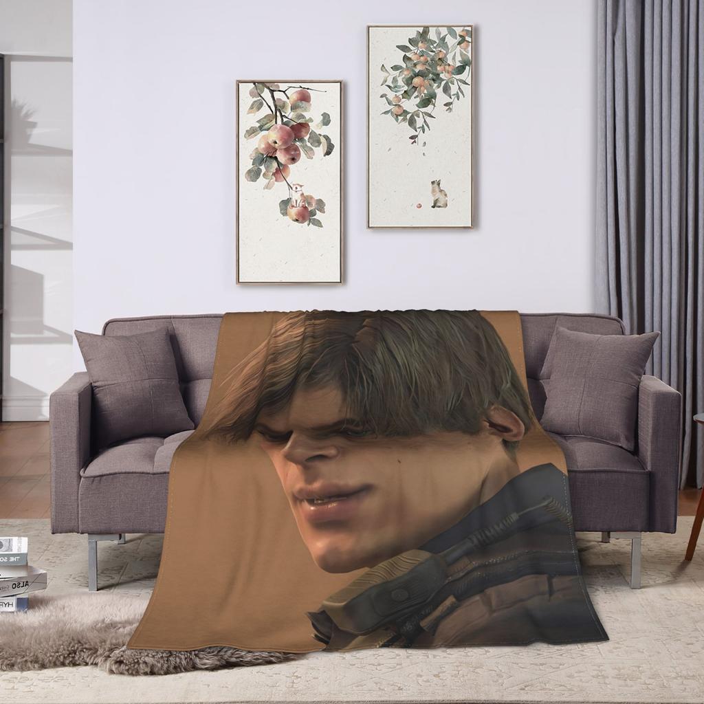 Residents Evils 9 Leon Keneddy Blankets Warm Soft Novelty Plush Throw Blanket For Bedroom Camping Flannel Bedspread Bed Cover