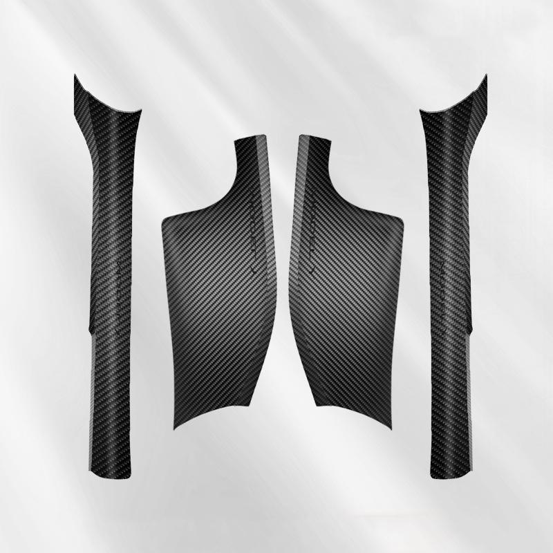Suitable for Tesla's Built-in Threshold Strip, Carbon Fiber Pattern, Front and Rear Welcome Pedal Decoration Modification Accessories